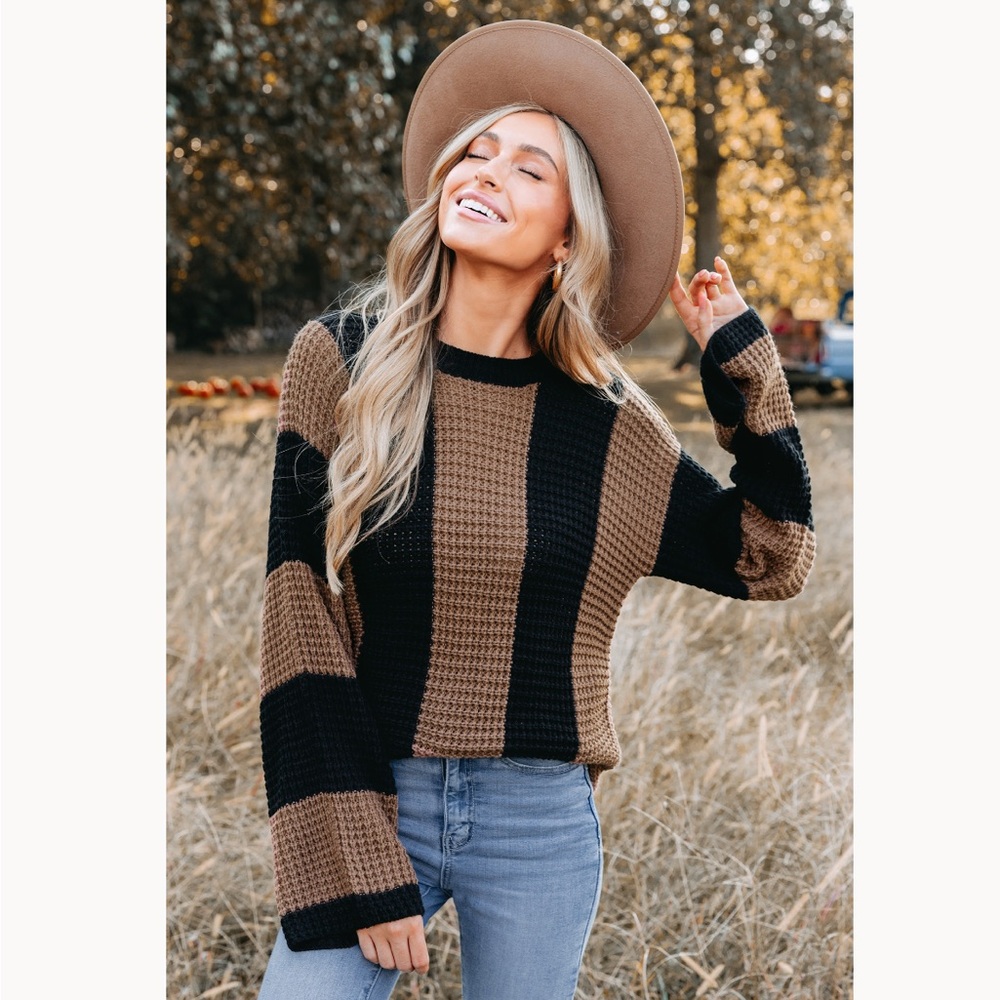 Black and Brown Striped Sweater